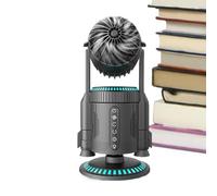 Générique Petit Ventilateur De Bureau - Rafraîchisseur d'Air Portable Forme Fusée avec Lumière | Rechargeable Personal Desk Fan With Mist Spray - Pour Dortoir Cuisine Extérieur Maison Pique-Nique