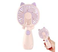 Générique Petit ventilateur de poche, petit ventilateur à main | Mini d'étudiant de bureau silencieux | Ventilateur personnel de chat mignon, mini tenu dans la main, personne