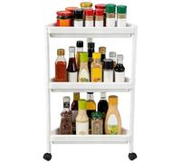 Générique Petite étagère d'angle,Mobile Organiseur Multifonctionnel avec Roues,Présentation d'angle, étagère Triangulaire - pour Cuisine Salle Bain Salon Bureau Livres Pots de Bouteilles