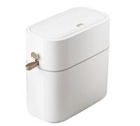 Générique Petite Poubelle Avec Couvercle Pour Salle De Bain | Poubelle Sanitaire Sans, Étanche Aux Odeurs 8L Fine Pour Espaces Étroits Cuisine Toilette Intérieur Camping-Car Sous Meuble Dortoir