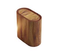 Générique Petite poubelle de salle de bain avec couvercles, en plastique marbré et bois, petite poubelle avec couvercle pour salle de bain, corbeille à déchets moderne pour maison, intérieur, hôtel