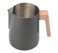 Générique Pichet à Mousser Le Lait En Acier Inoxydable, Outil pour Latte Art avec Bec Verseur Incliné, Fournitures Professionnelles pour à Café, Facile à N, Noir