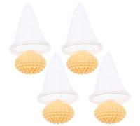 Générique Piège Anti Poil Lave Linge Jaune 4pcs, Filtre à Peluches pour Animaux en Pp et Polyester, Haute Efficacité pour Lavage Facile des Poils de Chien et Chat