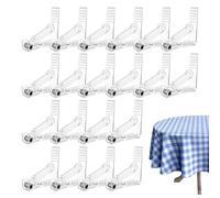 Générique Pince à Nappe | 20 Pièces Attaches de Nappe pour Tables d'Extérieur,Fixations Antivent pour Intérieur Et Extérieur | pour Restaurant Réunion Familiale Noël Anniversaire Camping