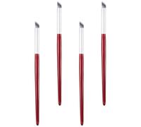 Générique Pinceaux pour Nail Art pour Dessiner Lignes et Motifs en Fibre Rouge 4pcs et pour Salons de Manucure Nail Art à Domicile