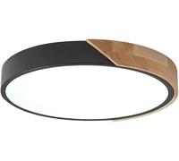 Générique Plafonnier LED plafonnier plat simple plafonnier encastré blanc froid ultra-mince 1,9 pouces luminaire facile à installer(Black,11.8in)