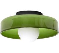 Générique Plafonnier Moderne en Verre, Lampe Semi-Encastrée en Verre Orange, Compatible G9, Idéal pour Cuisine, Salon, Chambre, Entrée et Couloir,25cm,Green