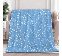 Générique Plaid Couverture Polaire Imprimé Floral Simple Motif De Vigne 180x200 cm Plaid Lit Jete de Canape Flanelle, Couverture Cadeau Doux Chaud et Duveteuse, pour Toutes Les Saisons