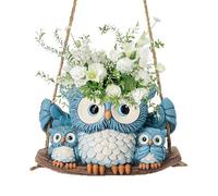 Générique Planteur de Chouettes, Pots de jardinières de Chouettes - Planteur de Fleurs en Forme d'animal,Résine Vase créative étanche à Drainage Mignon pour la Table de Bureau étagère de Travail