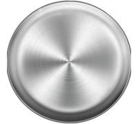 Générique Plaque à Pizza Ronde en Acier Inoxydable. Moule à Tarte pour Four & Plateau de Service Inox. Plat Multifonction pour Cuisson, Fruits et Légumes. Facile à Nettoyer
