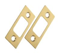 Générique Plaque de Gâche pour Pêne Dormant Sécurité Renforcée Installation Facile 2 Pièces en Acier Inoxydable Guide de Verrouillage pour Portes en Bois pour Maison et Bureau