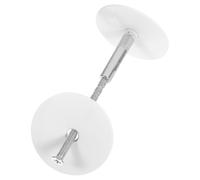 Générique Plaque de Sécurité pour Porte Cache-verrou Décoratif en Acier Inoxydable Blanc Ronde et Bouchon de Trou pour Porte en Bois pour Combler les Anciens Trous