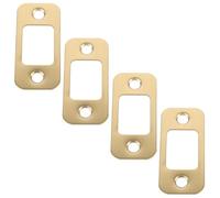 Générique Plaques de Gâche Adaptées pour Portes Résidentielles et Cadres Commerciaux Facile à Installer en Acier Inoxydable Lot de 4 Pièces Usage Intensif pour Pêne Dormant