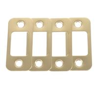 Générique Plaques de Gâche en Acier Inoxydable Or Facile à Installer Lot de 4 pour Serrure à Pêne pour Portes Résidentielles et Cadres Commerciaux