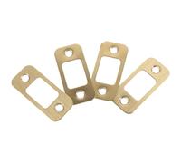 Générique Plaques de Gâche Kit de Renfort Robuste Lot de 4 en Acier Inoxydable Or pour Serrure de Porte Usage Résidentiel et Cadre Commercial