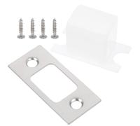 Générique Plaques de Recouvrement et Vis Kit de Renforcement de Porte D'entrée en Acier Inoxydable 4 Sets Inclus Résistant la Rouille, pour Sécurité Porte