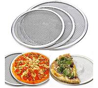Générique Plat à Pizza Rond New 6inch-14inch sans soudure en aluminium Pizza écran de cuisson Plateau métal Outils net Bakeware Kitchen(8inch)