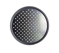Générique Plat à Pizza Rond Plaque à Pizza avec trous en acier au carbone, plateau perforé antiadhésif, ustensiles de cuisson, outil, plaque, maille(C 28CM)