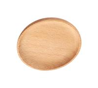 Générique Plat de Fruits en Bois Beige de 12cm, Assiette à Dessert Polyvalente Cuisine et Photographie, Surface Lisse Facile à Nettoyer