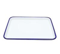 Générique Plat Four Rectangulaire en Émail Blanc 27x19cm Résistant la Chaleur et Antiadhésif pour Cuisson et Réfrigérateur