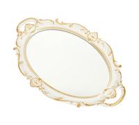 Générique Plateau de Présentation pour Bracelets, Boîte à Bijoux, Verre et Métal, Blanc, avec Poignée, Organisateur de Bijoux Cosmétiques, pour Cérémonie de Mariage et Maison, pour Amies