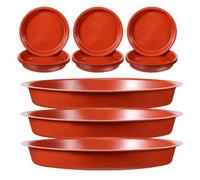 Générique Plateau pour Bonsaï Rond 20 Pièces en Plastique PP Diamètre 18 CM Bac à Eau Adapté pour Plantes d’Intérieur et Jardin Extérieur
