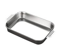 Générique Plateau Profond pour Poisson Plat de Cuisson Rectangulaire Acier Inoxydable Finitions Soignées Poignées Robustes Chauffage Homogène Convient pour Renc, B