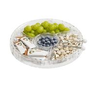 Générique Plateau Snacks Portable Grand Plateau Service, Apéro, Bols De | Portable Bol De Service Pour Légumes, Fruits, Collations, Biscuits, Desserts, Chips, Trempette, Bonbons