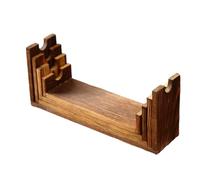Générique Plateaux Surélevés Présentoirs,Plateau de Présentation en Bois pour Produits | 4 Pièces Organisateur Rangement Étagère Pour Décor Maison Bureau Ferme Mariage Buffet