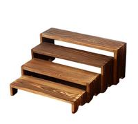 Générique Plateaux Surélevés Présentoirs, Presentoirs À Desserts Étagères En Bois, 4 Pièces Organisateur de Rangement pour Cuisine Bureau Dessert Parfum Bougie