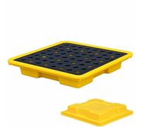 Générique Plateforme de rétention des déversements étanche avec système de Drainage et Poches pour Chariot élévateur, Plateau modulaire empilable pour fûts de 55 gallons,