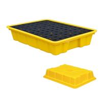 Générique Plateforme de rétention des déversements Robuste avec Poches de Drainage et de Chariot élévateur, Plateau modulaire étanche pour fûts de 55 gallons, Solution du