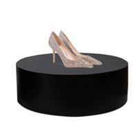 Générique Plateforme d'exposition Ronde en Bois Noir pour Boutique de Mariage, piédestal de 31,5 x 7,9 Pouces pour mannequins, Chaussures et Sacs - Estrade élégante pour Mariages et événements