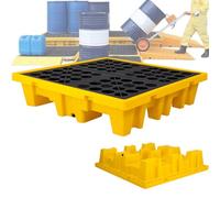 Générique Plateforme Industrielle de rétention des déversements avec Drain, Grand bac en Plastique antidérapant et étanche, Conception détachable pour Un Stockage sûr des