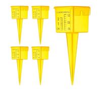 Générique Pluviomètre Compteur précis réutilisable | 5 Pièces Pluviomètres Extérieurs pour Eau Pluviale pour Arrière-cour Pelouse Parterre de Fleurs Serre Jardinier Agriculteur