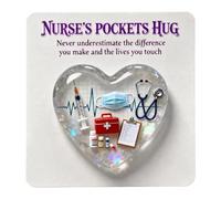 Générique Pochette Infirmière,Souvenir en Acrylique 2D Motivant - Cartes Cadeaux Inspirantes | pour Étudiants en Soins Infirmiers, Personnel Hospitalier, Aidants, Anniversaire, Noël et Occasions