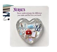 Générique Pochette Infirmière,Souvenir en Acrylique 2D Motivant,Cartes Cadeaux Inspirantes - pour Étudiants en Soins Infirmiers, Personnel Hospitalier, Aidants, Anniversaire, Noël et Occasions