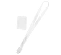 Générique Pochette Transparente pour Cartes de Travail avec Lanière Blanche en Plastique et Ruban, Facile à Utiliser, Conçue Personnel Médical Employés