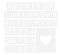 Générique Pochoirs Réutilisables pour Peinture Lettres et Chiffres en Pet Blanc, Multiple Usage, pour Décoration Intérieure et Production Publicitaire, Kit Complet 1 Set