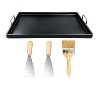 Générique Poêle Gril Rectangulaire - Plancha Antiadhésive De Cuisson, Poêle À Frire Plate En Fonte D Aluminium | De Grillade Portable Extérieur Camping Pour Crêpes Steak Barbecue Cuisine Restaurant