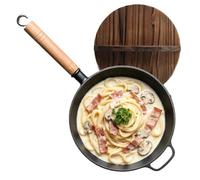 Générique Poêles en fonte Poêle Ergonomique À Manche En Bois Amovible