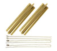 Générique Poids Décoratif pour Horloge de Parquet en Alliage D'aluminium Chaîne de 2 Mètres et Crochets, Ensemble 1 Paire de Poids Creux à Surface de Fleur et 2 Paires de Crochets,