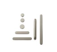 Générique Poignée de meuble en laiton massif, Style moderne, Nickel brossé, argent mat, boutons de tiroir de garde-robe