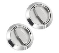 Générique Poignée de porte encastrée en acier inoxydable 304 avec serrure invisible pour portes coulissantes de meubles et garage, lot de 2 pièces, design rotatif