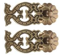 Générique Poignée de Porte pour Meubles en Cuivre, Lot de 2 Boutons Vintage Bronze Vieilli, Petite Taille, Style Chinois, Adaptée aux Tiroirs et Décor Familial