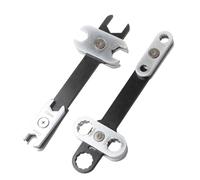 Générique Poignée ergonomique rotative à 360 degrés avec clé à molette à extrémité ouverte pour usage industriel automobile professionnel Clé multi-outils en acier carbone