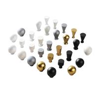 Générique Poignée ronde noire for tiroir de commode, poignées de porte d'armoire, trou unique, petits boutons blancs for meubles