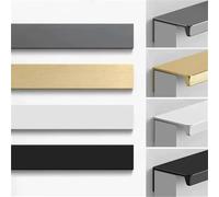 Générique Poignées d'armoire cachées en alliage d'aluminium, 1/10x, poignées de porte placard, longs boutons tiroir, poignée cuisine, quincaillerie avec vis
