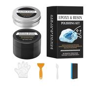 Générique Polissage pour Résine | avec Efface-Rayures À Revêtement Éponge,Kit Pâte À Polir Éliminant Toutes Rayures | pour Métal Verre Meuble Plan De Travail Œuvre d'art Artisanat Moule Ornement