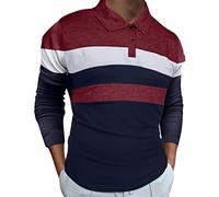 Générique Polo Col Chemise Homme Manches Longues Polo De Travail Automne Hiver Chaud Polo Homme Chaud Polo Coton Homme Manches Longues T Shirt Chemise Pull De Sport Polos Homme Coton
